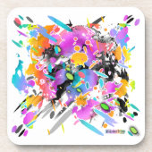 GRUNGE PUNK SPLATTER ART UNTERSETZER (Vorderseite)