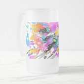 GRUNGE PUNK SPRITZER ART MATTGLAS BIERGLAS (Vorderseite Links)