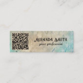 Grunge QR Code Mini Visitenkarte (Vorderseite)