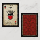 Grunge Queen of Hearts Visitenkarte (Vorne/Hinten)