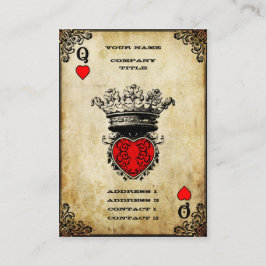 Grunge Queen of Hearts Visitenkarte
