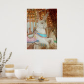 Grunge Rabbit Merry-Go-Round Poster (Küche)