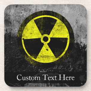 Grunge Radioactive Symbol Getränkeuntersetzer