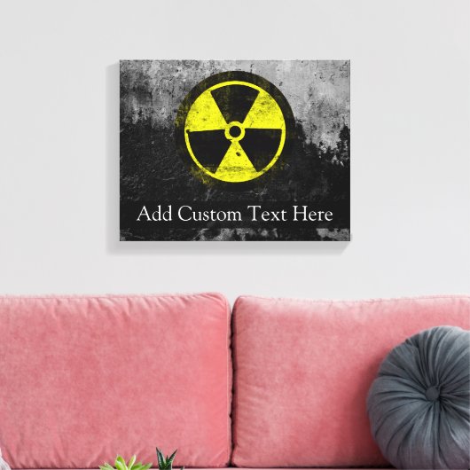 Grunge Radioactive Symbol Leinwanddruck (Insitu (Wohnzimmer))