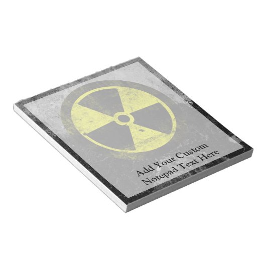 Grunge Radioactive Symbol Notizblock (angewinkelt)