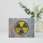 Grunge Radioactive Symbol Postkarte (Stehend Vorderseite)