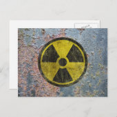 Grunge Radioactive Symbol Postkarte (Vorne/Hinten)