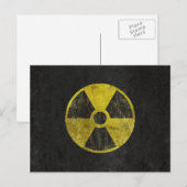 Grunge Radioactive Symbol Postkarte (Vorne/Hinten)