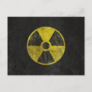 Grunge Radioactive Symbol Postkarte