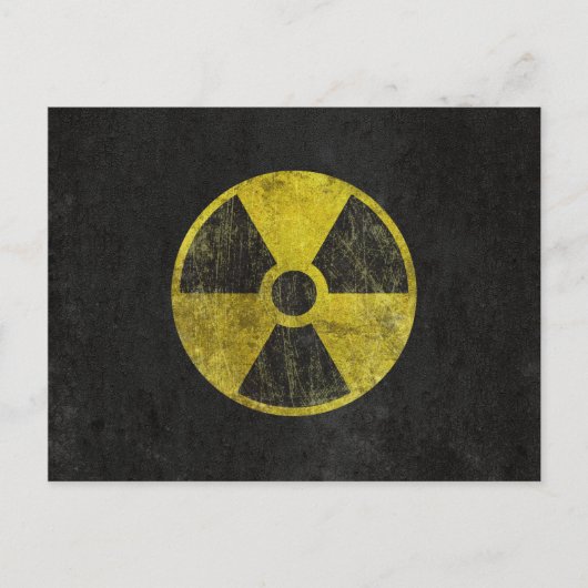 Grunge Radioactive Symbol Postkarte (Vorderseite)