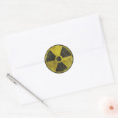 Grunge Radioactive Symbol Runder Aufkleber (Umschlag)