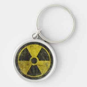 Grunge Radioaktives Symbol Schlüsselanhänger