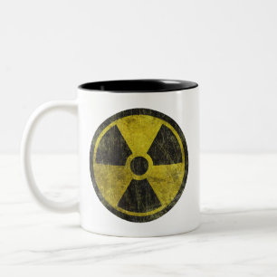 Grunge Radioaktives Symbol Zweifarbige Tasse