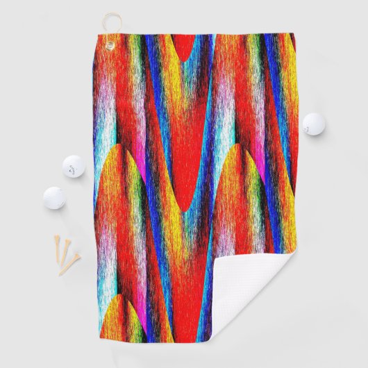 Grunge Rainbow Golfhandtuch (Insitu)