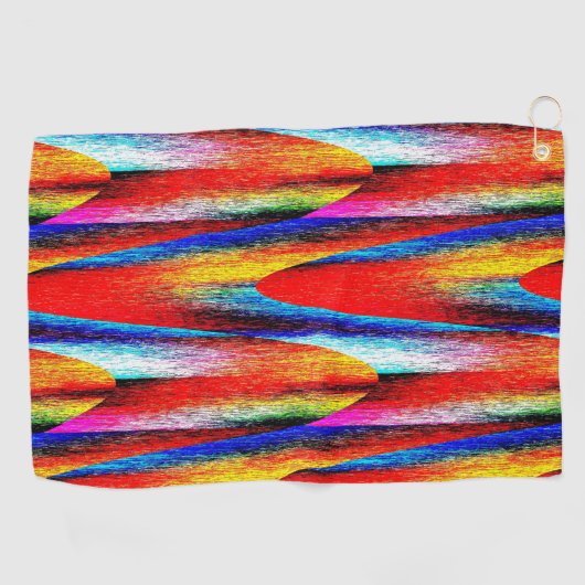 Grunge Rainbow Golfhandtuch (Horizontal)