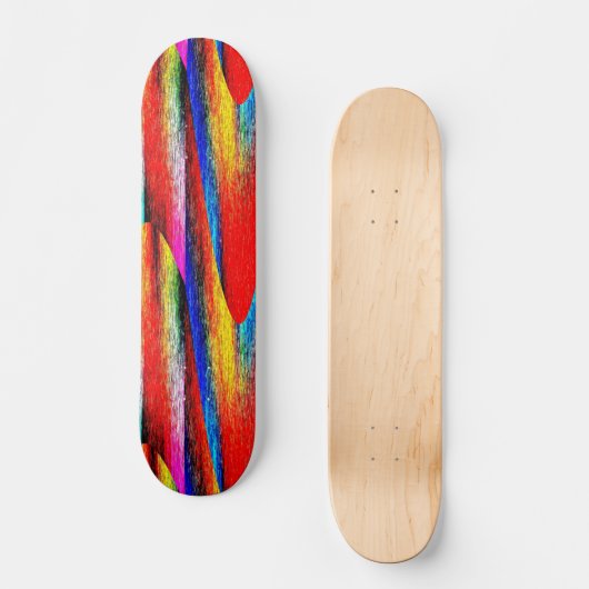 Grunge Rainbow Skateboard (Vorderseite)