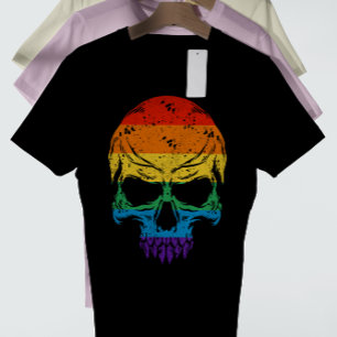 Grunge Rainbow Skull T-Shirt