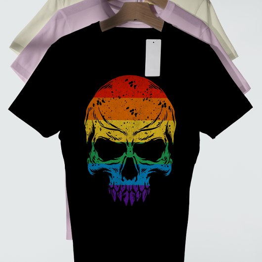 Grunge Rainbow Skull T-Shirt