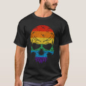 Grunge Rainbow Skull T-Shirt (Vorderseite)