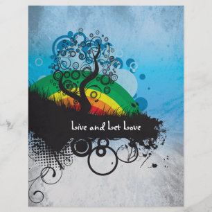 Grunge Rainbow Tree individuell anpassbar Flyer