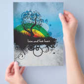 Grunge Rainbow Tree individuell anpassbar Flyer (Hand)