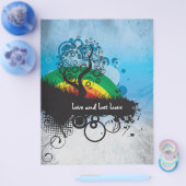 Grunge Rainbow Tree individuell anpassbar Flyer (Einzeln)