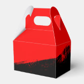 Grunge Red Black Bar Mitzvah Personalisiert Geschenkschachtel (Rückseite)