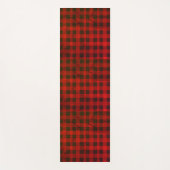 Grunge Red Black Tartan Kariert Yogamatte (Vorderseite)