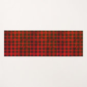 Grunge Red Black Tartan Kariert Yogamatte (Vorderseite (Horizontal))