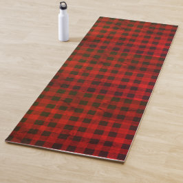 Grunge Red Black Tartan Kariert Yogamatte