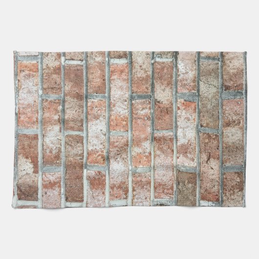 Grunge Red Brick Wall Braun Brick Backstein Tan Geschirrtuch (Horizontal)