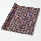 Grunge Red Brick Wall Wrapping Paper Geschenkpapier (Ungerollt)