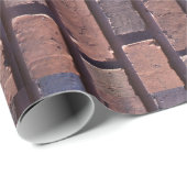 Grunge Red Brick Wall Wrapping Paper Geschenkpapier (Rolleneckpunkt)
