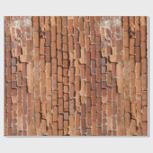 Grunge Red Brick Wall Wrapping Paper Geschenkpapier (Flach)