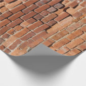 Grunge Red Brick Wall Wrapping Paper Geschenkpapier (Ecke)