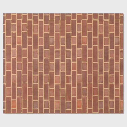 Grunge Red Brick Wall Wrapping Paper Geschenkpapier (Flach)