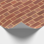 Grunge Red Brick Wall Wrapping Paper Geschenkpapier (Ecke)