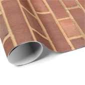 Grunge Red Brick Wall Wrapping Paper Geschenkpapier (Rolleneckpunkt)