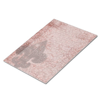 Grunge Red Fluer De Lis Goth Legal Notepad Notizblock