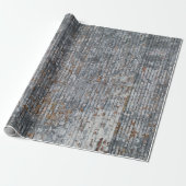 Grunge Red n Grau Brick Wall Wrapping Paper Geschenkpapier (Ungerollt)