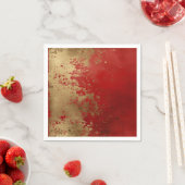 Grunge Red und Gold Serviette (Beispiel)