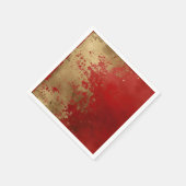 Grunge Red und Gold Serviette (Ecke)