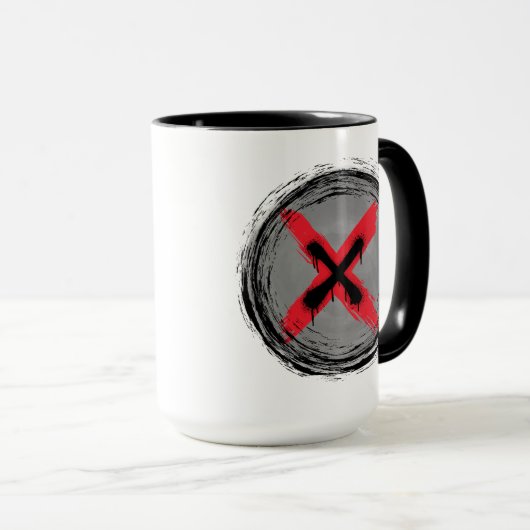 Grunge Red Xpression Tasse (VorderseiteRechts)