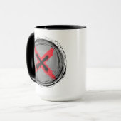 Grunge Red Xpression Tasse (Vorderseite Links)
