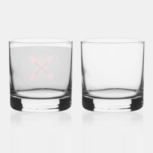 Grunge Red Xpression Whiskyglas (Rückseite)