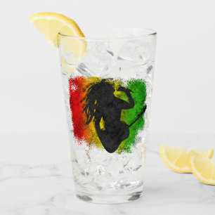 Grunge Reggae Music Rasta Rastaman Gitarre spielen Glas