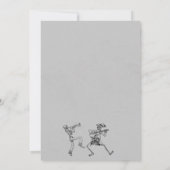 Grunge Retro Black Halloween-Party Einladung (Rückseite)