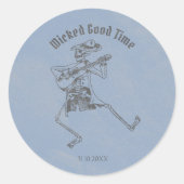 Grunge Retro Black Halloween-Party Runder Aufkleber (Vorderseite)