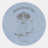 Grunge Retro Black Halloween-Party Runder Aufkleber (Vorderseite)