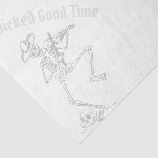 Grunge Retro Black Halloween-Party Seidenpapier (Detail)